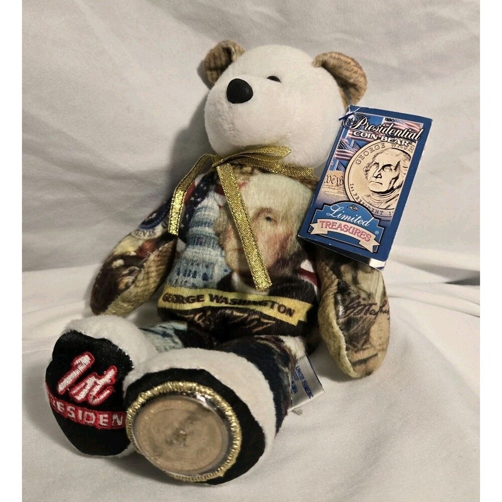 President #01 George Washington Presidential Golden Dollar Collectible Bear Coin